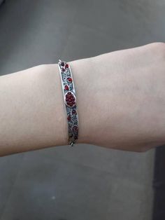 Ephemeral Tattoo, Garnet Bracelet, Mia 3, Fantasy Jewelry