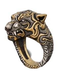 PRICES MAY VARY. STRONG MAKINGS -Tiger Head Ring is made of High Quality Material, High Polished Finish Comfort Fit! NO Deformation, Fading, 100% won't turn your skin green. VINTAGE GOTHIC DESIGN - Our retro Tiger Head Ring is made by skillful craftsmen, exquisite, awesome, cool and trendy. Choose the most meaningful rock punk ring for you. Wear your favorite hip-hop ring as a reminder that you are one and only. For daily wear and any occasion you can be a powerful man. BEST GIFT IDEA - This Lio Tiger Ring, Tigers Eye Gem, Wolf Ring, Hip Hop Rings, Viking Ring, Viking Symbols, Head Ring, Tiger Head, Vintage Gothic