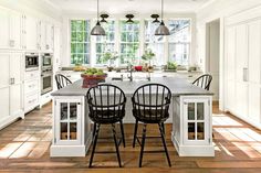 the kitchen is clean and ready to be used as a dining room or breakfast nook