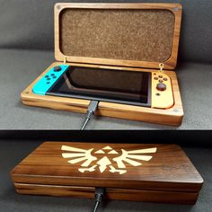 the nintendo wii case is made out of wood