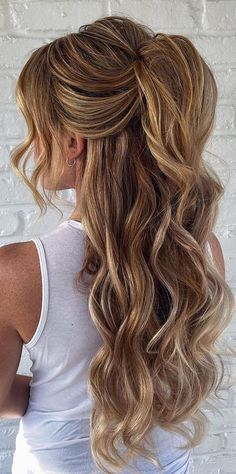 Prom Hairstyles For Long Hair Curly Ponytail, Wedding Hairstyles Mermaid, Long Bride Hair, Hair Styles For Wedding Guests, Bridal Shower Hairstyles, Ponytail Wedding Hair, Bride Hairstyles For Long Hair, Hoco 2024, Graduation Hair