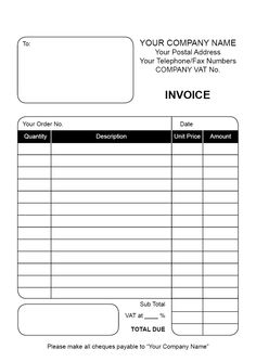 an invoice form is shown with the name and number on it, as well as