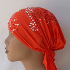 1 Piece Tie Back Turban Hijab Undercap Bonnet It Has A Small Piece Of Elastic In The Back To Keep Fitted On Your Head This Is A Tie Back Cap So You Can Tie It Or Tuck The Tails Into The Cap Holds Hair In Place And Helps Prevent Scarf From Slipping Also Protects Your Hair From Being Pulled By Slipping Scarves Which Create Hair Loss Super Smooth You Can Not Feel The Embellishments On The Cap From The Inside Brand New Never Worn Bundle Orders 3+ Get 20& Discounts Ships Same Day Or Next Day Excludin Adjustable Summer Bonnet, Adjustable One Size Bonnet For Summer, Adjustable Red Summer Headwrap, Summer Headwrap Beanie One Size, Spring Adjustable Headwrap, One Size Summer Beanie Headwrap, Casual Adjustable Red Headscarf, One Size Summer Headwrap Hat, Adjustable Orange Beanie Hat