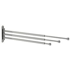 two stainless steel towel racks on a white background