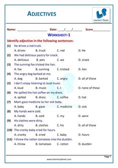 worksheet with the words in english