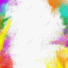 colorful paint splattered on white background