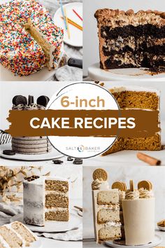 6 - inch cake recipes with text overlay