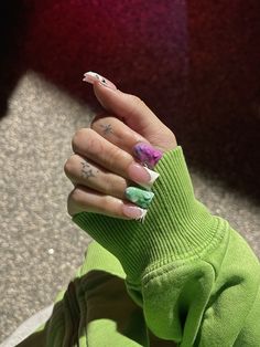 Aesthetic Nail, Graphic Shapes, Shapes Design, Bling Acrylic Nails