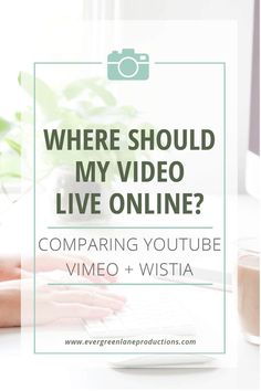 someone typing on a computer with the text where should i video live online? comparing youtube and vista