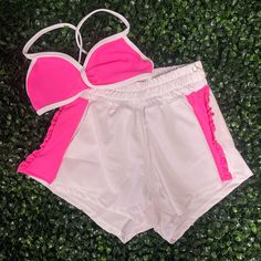 NEW Tiger Friday! Check out the Dawn Bralette & Dolly Ruffle Shorts in store! 🔥 Velvet Dancewear, Fitted Tiger Print Summer Bottoms, Tiger Bathing Suit, Tiger Pajamas, Ruffle Shorts, Bralette