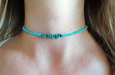 Casual Turquoise Jewelry With Tiny Beads, Turquoise Choker With Round Beads For Summer, Trendy Turquoise Choker Necklace, Turquoise Choker With Colorful Beads, Summer Beaded Choker As A Gift, Summer Beaded Choker As Gift, Casual Turquoise Beaded Necklaces With Tiny Beads, Summer Turquoise Choker With Colorful Beads, Casual Turquoise Beaded Necklaces For Festival