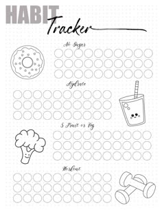 a printable habit tracker for kids