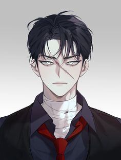 an anime character wearing a suit and tie