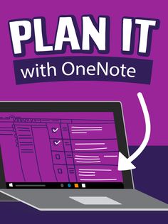 a laptop with the text plan it with one note