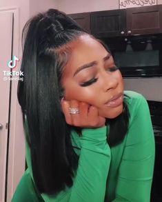 Up Down Ponytail, Down Ponytail, Weave Ponytail Hairstyles, Sleek Ponytail Hairstyles, Weave Ponytail, Black Ponytail Hairstyles, Quick Weave Hairstyles, Dope Hairstyles