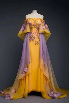 #goddess #yellow #dress #purple #fashion #pinterest #unique #style #foryoupage #beautyblog #follow #lifestyle #evening #formal #clothing #gown Padme Amidala, Going Shopping, Fantasy Gowns, Fairytale Dress, Fantasy Dress, Gorgeous Gowns, Fantasy Fashion, Looks Vintage, Ball Dresses