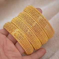 Bangles Set for Women 4 pcs - Jenicy Jewelry Room, Jewlery Rings, Ethiopian Jewelry, Color Bracelet, Bangle Gold, Bangles Set, Bangles For Women