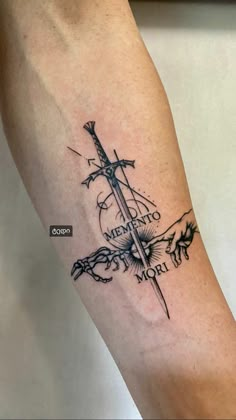 https://www.instagram.com/olhai_david/ Cr7 Tattoo, Memento Mori Tattoo, Tato Minimal, Catrina Tattoo, Simple Tattoos For Guys, Inner Forearm Tattoo, Forearm Band Tattoos, Small Forearm Tattoos, Forearm Tattoo Women