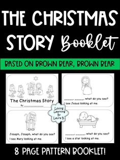 the christmas story booklet for children to learn how to read and draw with their own hands