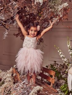 She has the face of an angel, so this festive season, give her the gift of a dress to match. The Bébé Frostine Tutu Dress takes luxe holiday dressing to another level with a shimmering bodice overrun by winding vines of gilded embroidery, bright beads and sparkling crystals to form perfectly petite flowers. Glorious waterfall layers of Porcelain Pink tulle cascade into a heavenly silhouette to finish the look. Adjustable straps ensure comfort and ease of wear. SIZE AND FIT We focus on creating g Kids Fashion Show, Holiday Dressing, Dress Tutu, Pink Tulle, Stella Mccartney Kids, An Angel, Tutu Dress, Fashion Kids, Cool Baby Stuff