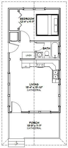 the floor plan for a tiny house