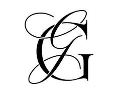 the letter g and j are two letters that appear to be interlocked together