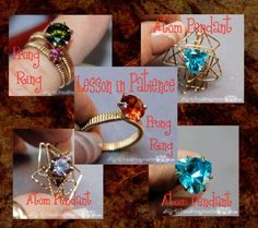 Wire Jewelry Tutorial Prong Ring and Pendant by MyWiredImagination Wire Wrap Rings, Prong Ring, Pendant Tutorial, Ring Tutorial, Handmade Wire Jewelry