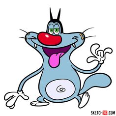 an image of a cartoon cat with its tongue out