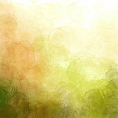 an abstract painting with green, orange and yellow colors in the background is blurry