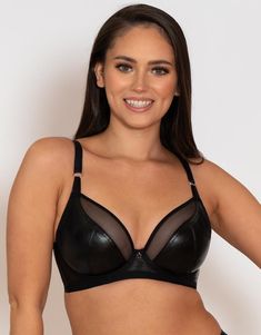 Curvy Kate Lucky Star Black Plunge Bra Curvy Kate Lucky Star Black Plunge Bra BOOM POW! Our new Lucky Star collection means business with the vegan leather design. The plunge bra offers incredible shape and uplift, finished with a star charm for added sass. Key Product Features: Curvy Kate Lucky Star Black Plunge Bra Underwired cups Fully adjustable non-slip straps Star charm on center front 2 hooks on sizes 30-36 D to F cup, all other sizes have 3 hook Style Number: CK031101 Strapless Bralette, Trim Styles, Star Black, Lingerie Drawer, Curvy Kate, Plus Size Bra, Lucky Star, Plunge Bra, Black Bra