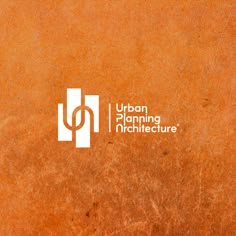 the urban planning architecture logo on an orange background