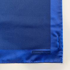 Ermenegildo Zegna Blue Silk Pocket Square Scarf Italy Handkerchief New With Tag / Never Used - It Is Embroidered With Cl (Very Small And Not Seen When Folded) A Pocket Square Is An Easy Way To Pepper Your Suit With Character! 13.5" X 13.25" 100% Silk Made In Italy Silk Pocket Square, Ermenegildo Zegna, Pocket Squares, Blue Silk, Square Scarf, Pocket Square, In Italy, Mens Accessories, Man Shop