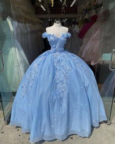 Sweet 16 Dress, Sparkly Prom Dress, Formal Prom Dresses Long, Blue Ball Gowns, Quinceanera Dresses Blue