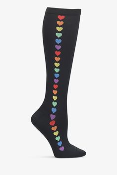 Light Gradient, Pride Accessories, Medical Shoes, Socks Aesthetic, Womens Compression Socks, Nursing Scrubs, Uniform Advantage, Rainbow Hearts, Easy Stretches