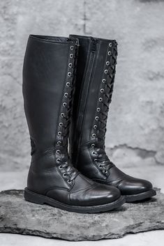 Complex Aesthetic, Tall Lace Up Boots, Boot Straps, Black Leather Flats, Accessories Style, Boot Accessories, Goodyear Welt, Add Ons, Nice Leather