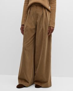 Get free shipping on Max Mara Gilly Wide-Leg Corduroy Trousers at Neiman Marcus. Shop the latest luxury fashions from top designers. Corduroy Trousers, Wide Legs, Basic Outfits, Classic Outfits, Corduroy Pants, Trouser Pants, Max Mara, Wide Leg Trousers, Straight Leg Pants