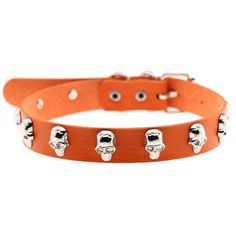 Skeleton Stud Choker Collar PU Leather Punk Rock Style Necklace-Necklace-Innovato Design-Orange-Innovato Design Skull Collar, Punk Rock Style, Women Choker Necklace, Edgy Accessories, Small Skull, Womens Chokers, Gothic Necklace, Punk Rock Fashion, Skull Necklace