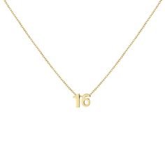 PRICES MAY VARY. Cute Number Necklace - Gold Number 16 necklace is designed for you and your lovely daughter. Each number is unique to different people. It can represent the month of birth, age, anniversary, lucky number... Even just because you like it. The best gift for your daughter, granddaughter. Stainless Steel Necklace - Made of 18k gold plated stainless steel, skin touch is not allergic, nickel free, lead free, and hypoallergenic. The high quality chain and dainty number pendant are very Gold Charm Necklaces With Clavicle Chain For Birthday, Gold Charm Necklace For Birthday And Valentine's Day, Gold Name Necklace With Clavicle Chain For Birthday, Yellow Gold Charm Necklace For Birthday And Valentine's Day, 111 Angel Number, Birthday Necklace Gift, 16 Necklace, Good Birthday Presents, Necklaces Chain