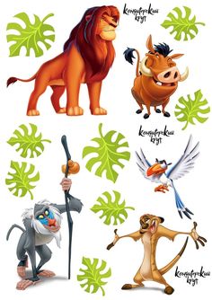 the lion king and other disney characters