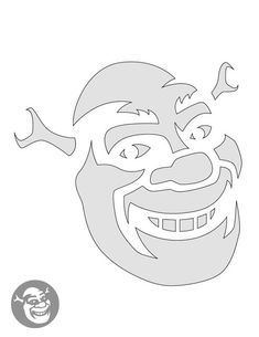 a drawing of an evil clown's face