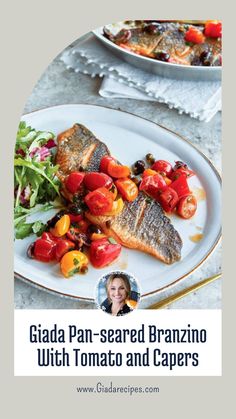 Giada Pan-seared Branzino With Tomato and Capers