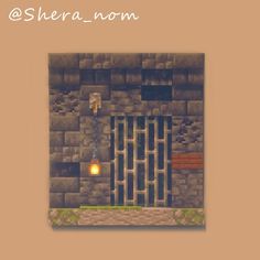 an image of a jail cell in minecraft with the words shera nom above it