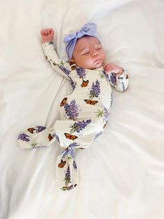 95% bamboo, 5% spandex Knotted infant gown with foldable scratch mitts Machine wash gentle with like colors. Tumble dry on low, if needed. Newborn Pics, Baby Necessities, Baby 2, Long Sleeve Kids, Baby Boy Shoes, Blue Bonnets, Baby Things