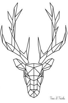 a deer's head made out of geometric shapes