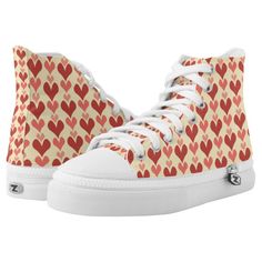 Country Valentine High-Top Sneakers #afflink #ad #valentinesday #love #valentine #hearts #sneakers #shoes #fashion Origami Gift Ideas, Top Gifts For Men, Valentines Day Designs, Best Origami, Christmas Gift Inspiration, Clarks Boots, Fun Zone, Canvas Slip On Shoes