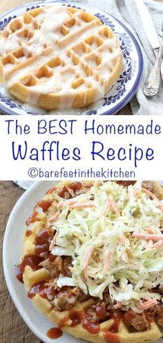 the best homemade waffles recipe is made with only three ingredients and it's ready to be eaten