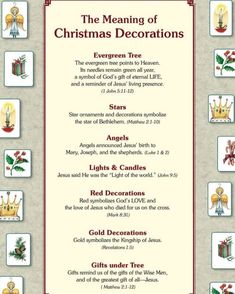 the meaning of christmas decorations with pictures on it