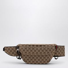 Small Waist Bag By Gucci In Beige And Ebony Gg Fabric, Featuring Brown Trim, Nylon Lining, One Flap Pocket With Web Detail On The Front, One Interior Zipped Pocket, One Rear Zipped Pocket And Adjustable Shoulder Strap With One Zipped Pocket. Width 32 Cm X Height 17 Cm X Depth 5 Cm Adjustable Shoulder Strap Length Min 70 Cm - Max 125 Cm Size Type: Fr Material: Cotton Sku: 2f-804262faduk/P_guc-9853_300 Welcome To The Official Luosophy Poshmark Closet! Luosophy Is A Luxury Brand Reselling Company F Waist Bag Men, Web Detail, Gucci Mini, Men Cream, Brown Trim, Buy Gucci, Vuitton Bag, Gucci Bags, Small Waist