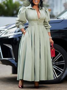 Discover stylish, high-quality dresses at great prices. perfect for any occasion, combining comfort and chic design. Pastel Trends, Garden Parties, Green Midi Dress, Puffed Sleeves Dress, Puffed Sleeves, Flared Skirt, Modern Elegance, Flare Skirt, Vintage Charms