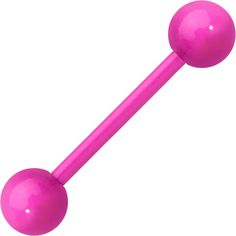 a pink ball and stick on a white background